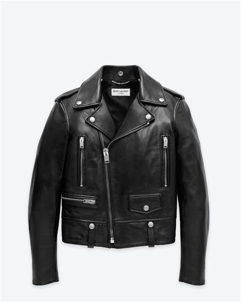 ysl biker jacket outfit|lambskin leather motorcycle jacket.